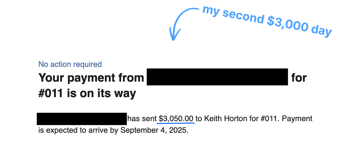Keith's second 3k day